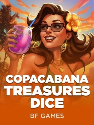 slot-4 Copacabana Treasures Dice Mädchen mit Cocktail Strand